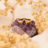 Agua Amethyst Ring Golden