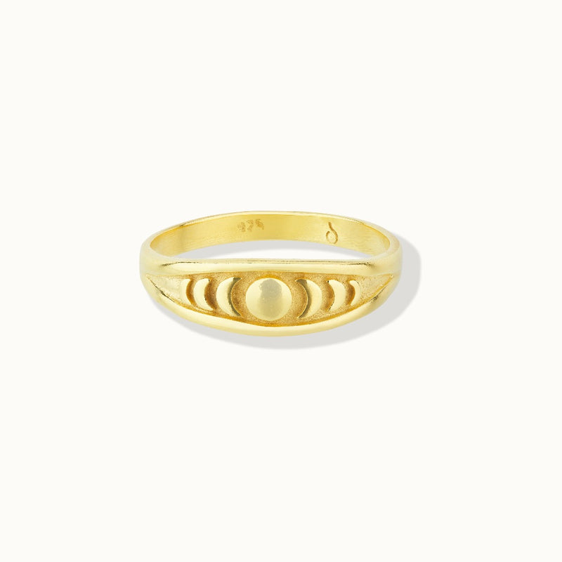 Moon and Back Ring Golden - Spirit of Liebs