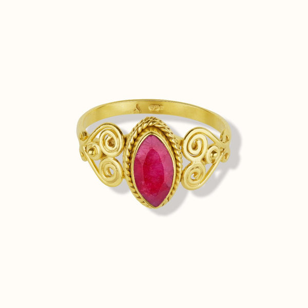 Namaste Rubin Ring Golden