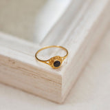 Inka Onyx Ring Golden