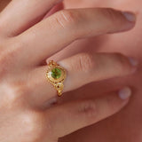 Dara Peridot Ring Golden