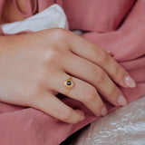 Inka Onyx Ring Golden